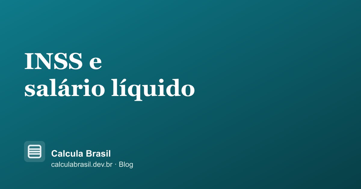 Holerite com descontos de INSS e imposto ao lado de uma calculadora
